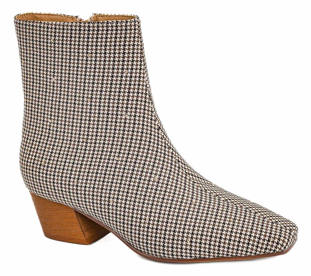 NEW CORKYS FOOTWEAR women's such a tease boot in houndstooth